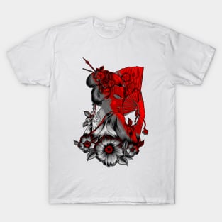 Japanese Geisha Design T-Shirt